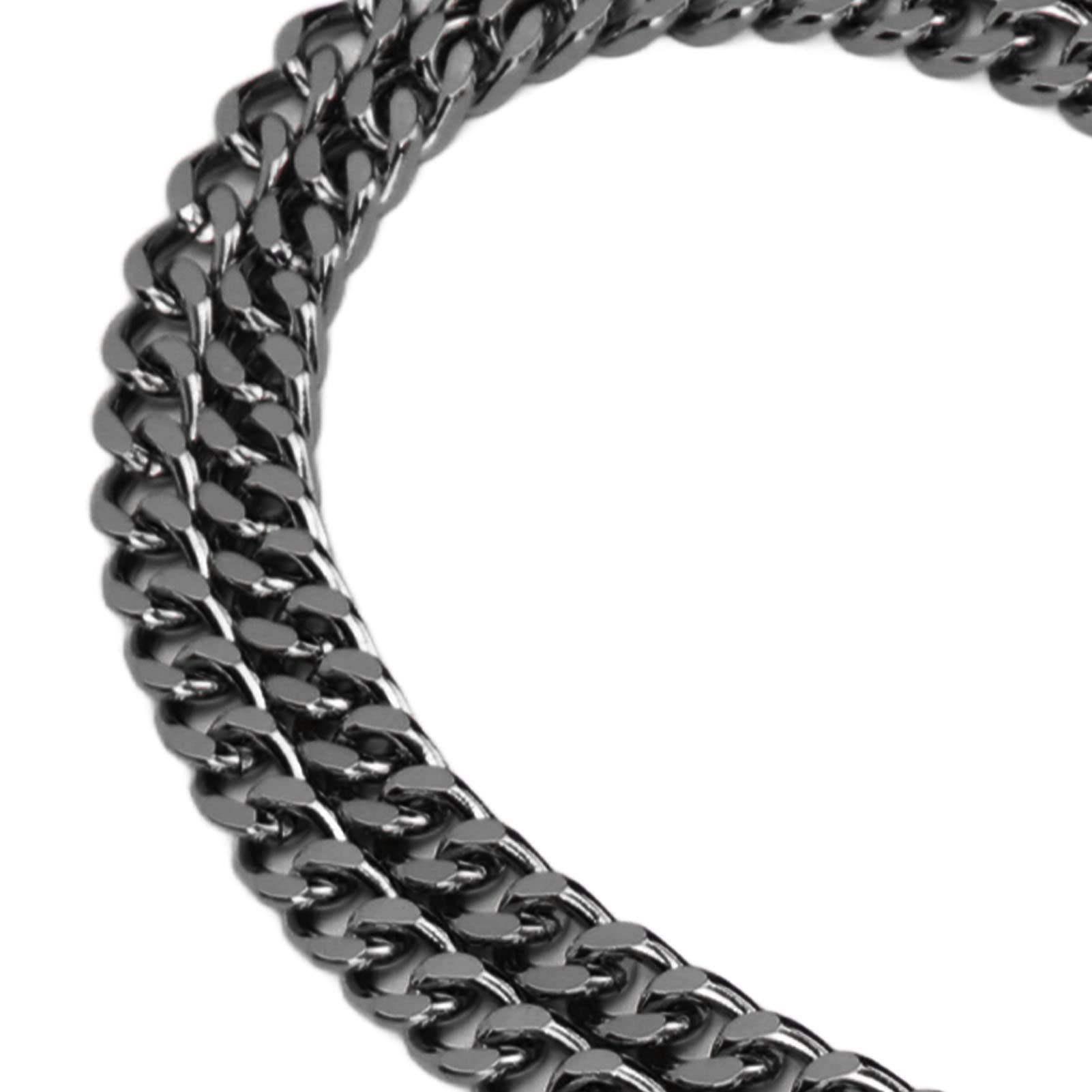 Catene di gioielli in metallo, ferro, antiruggine, fai da te, collane, braccialetti, cavigliere, forniture per la produzione di 5 pezzi, eleganti e durevoli, multiuso, per (Argento Nero)