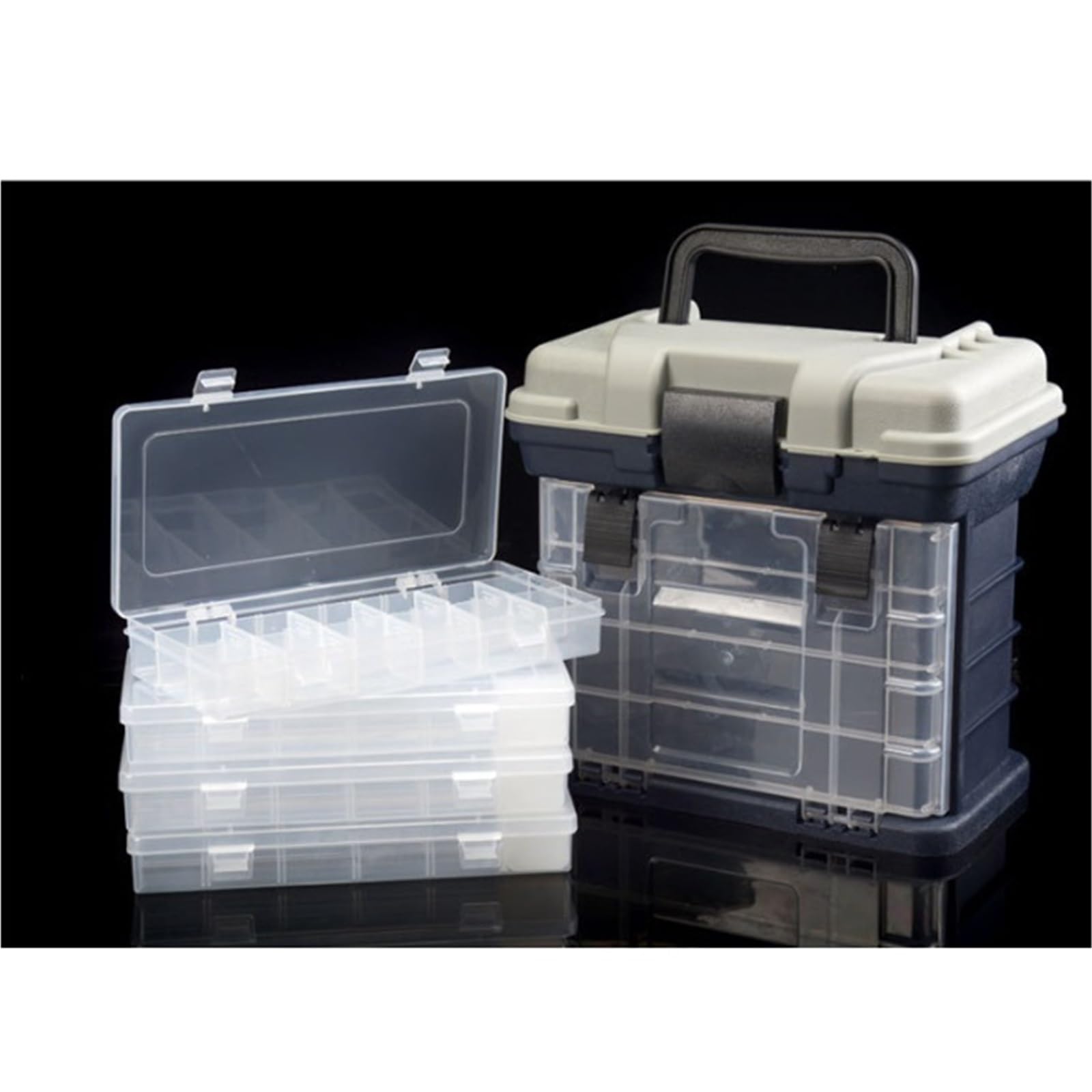 Scatola per Attrezzatura da Pesca, Scatola Porta Esche Portatile Attrezzi da Pesca Adatta for Campeggio E Mare all'aperto