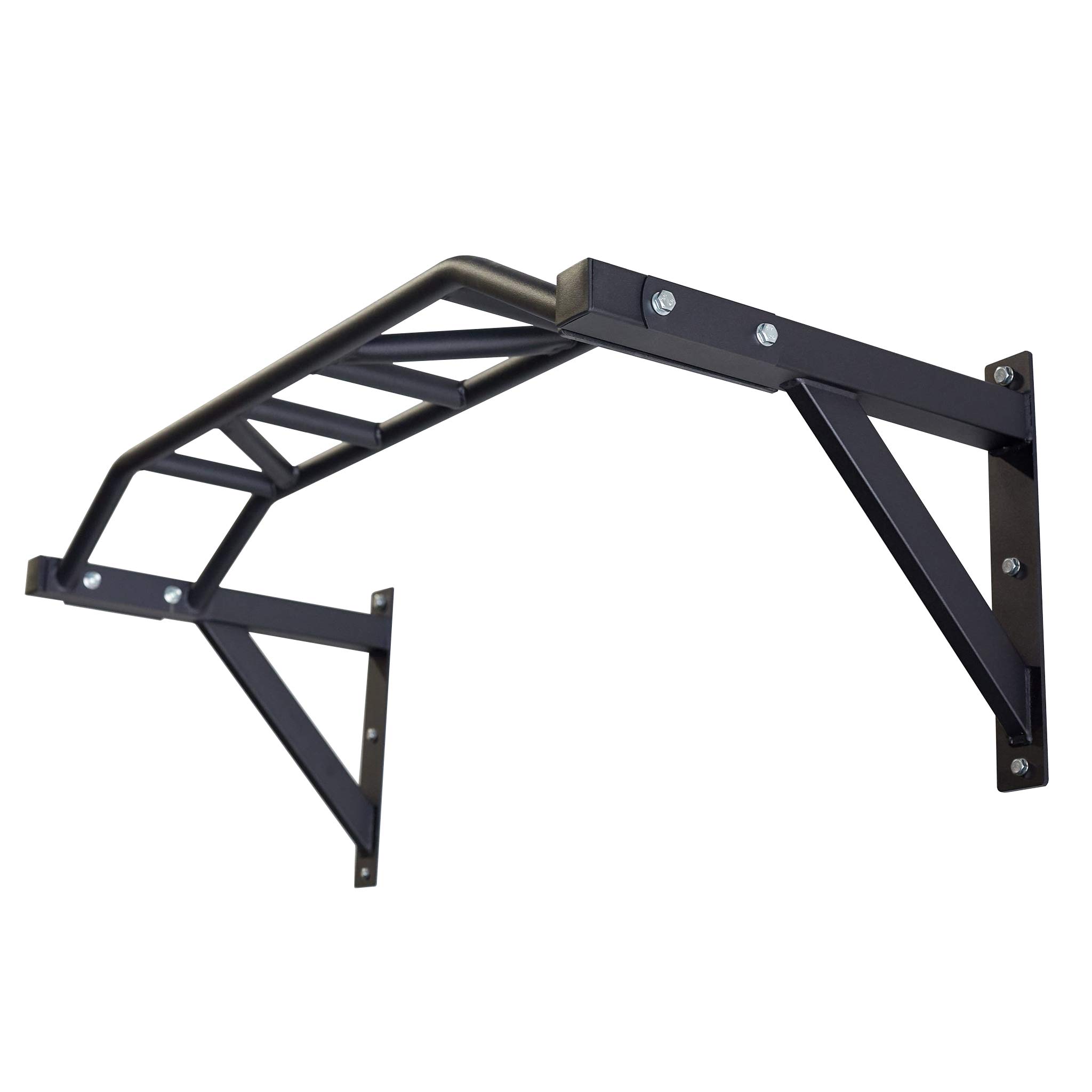 Wall Mounted Pullup Bar for Home or Garage Gyms Straight Bar or Multi-Grip Arch - Ideal for kipping