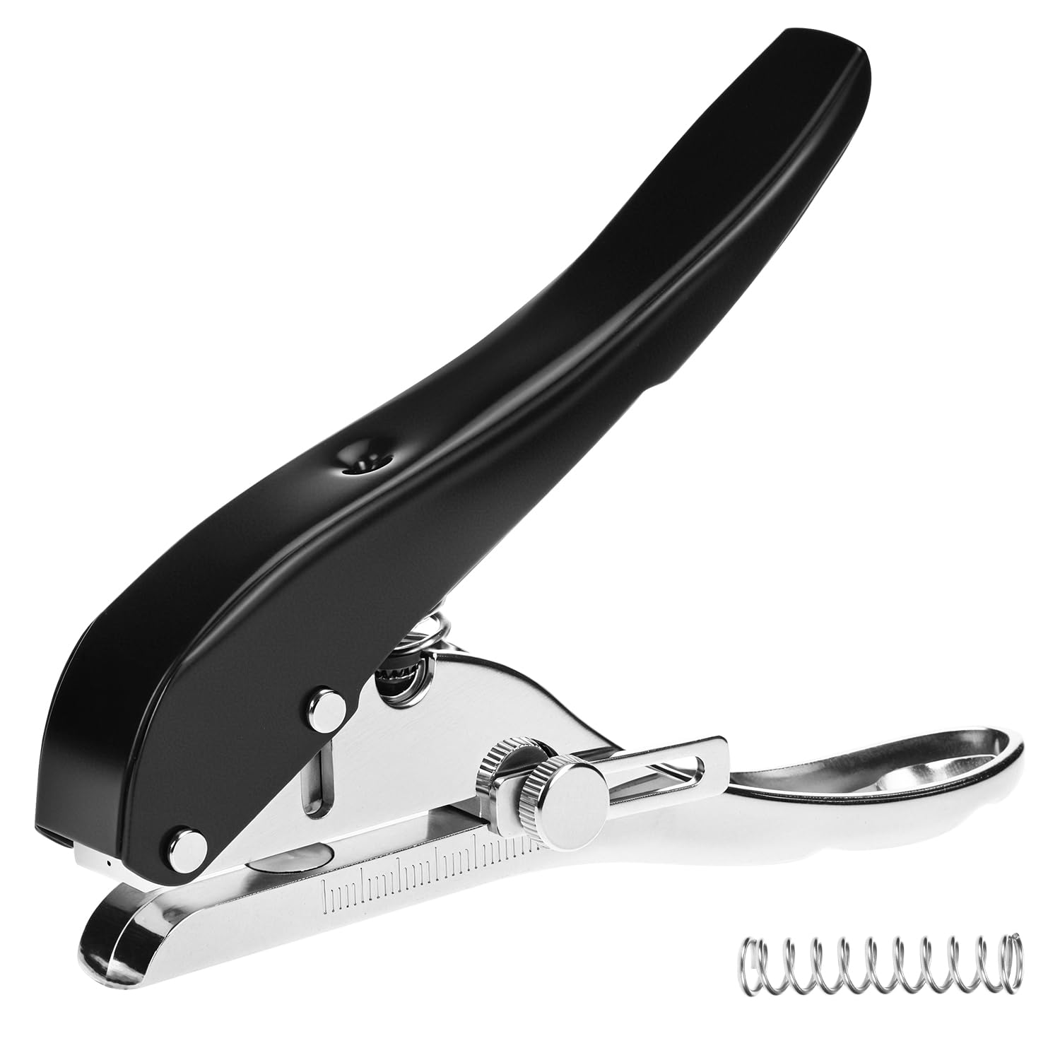 QWORK Hole Punch Single, 3/8"(10mm) Heavy Duty Paper Punch Hand Held for Cards, Tags, Plastic & Cardboard