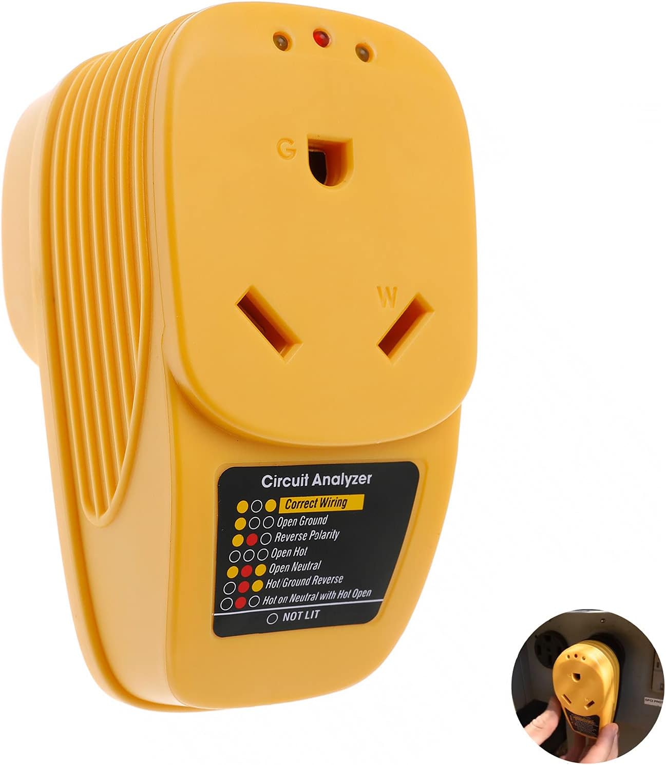 Timilge RV Surge Protector LED Indicator Light 30 Amp Male to 30 Amp Female Connection Adapter Circuit Analyzer for RV Camper Trailer (Style 1) : Automotive