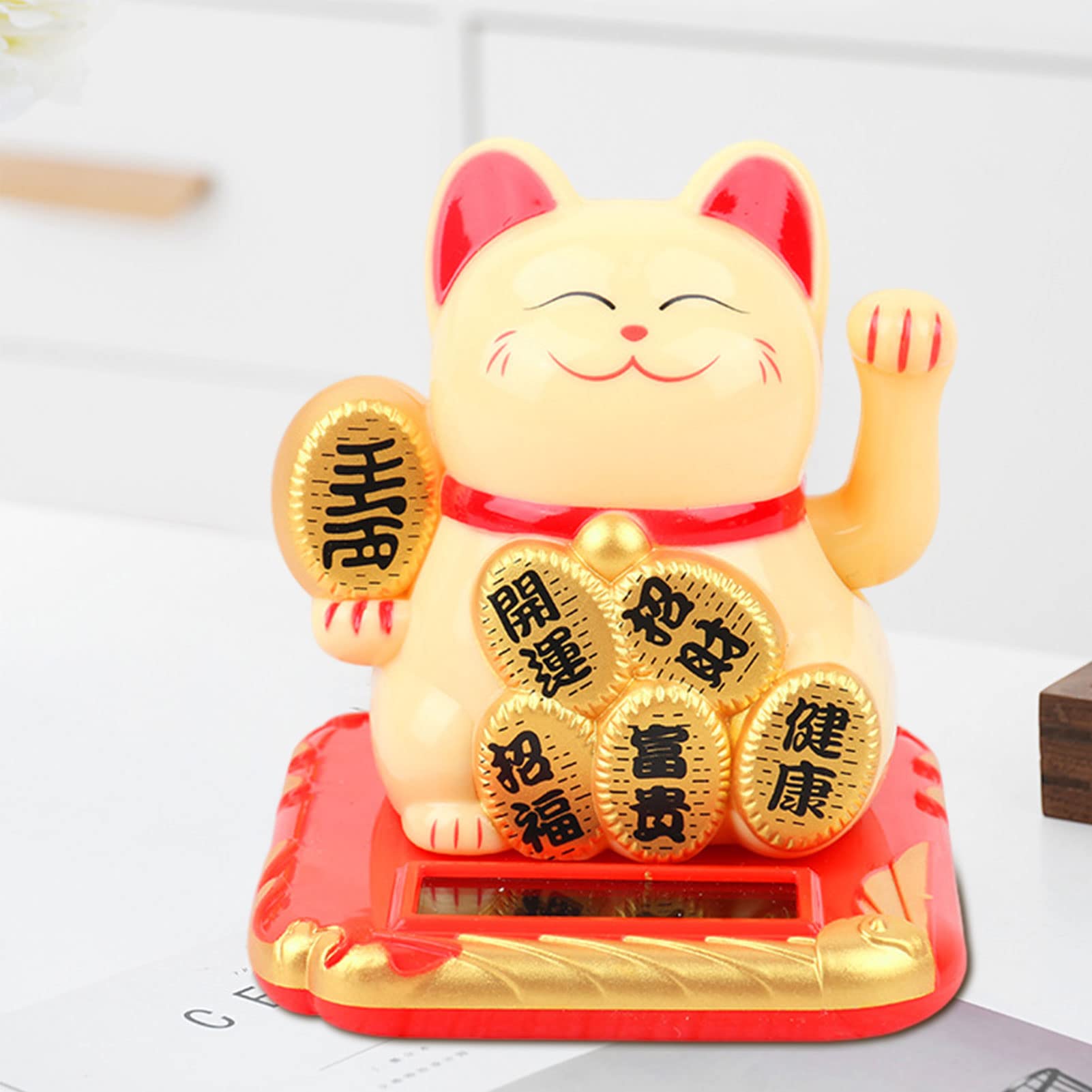 Amazon.co.jp: 招き猫 ソーラー招き猫 自動 動く 太陽電池 省エネ 置物