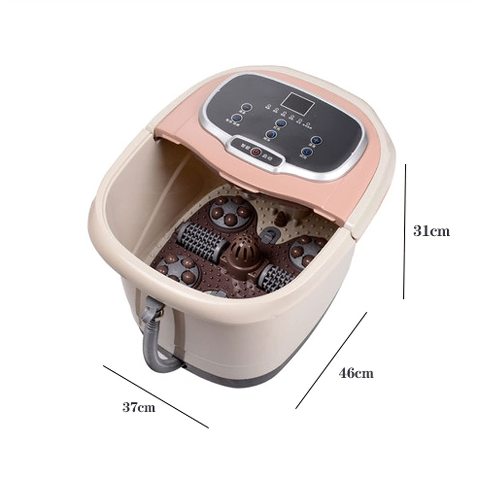 Masajeador de Baño de Spa para Pies con Control de Temperatura Equipado con Rodillo Eléctrico Y Temporizador de Ducha con Rodillo de Maíz Y Pantalla Led para Aliviar el Estrés de Los Pies