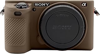 Easy Hood Case for Sony Alpha A6500 ILCE-6500 Digital Camera, Anti-Scratch Soft Silicone Housing Protective Cover Protector Skin (Coffee)