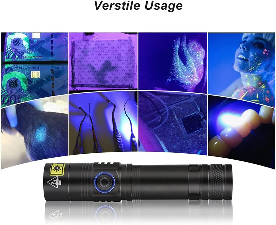 Rechargeable Blood Tracking Light for Hunting, LED Flashlight for Blood Trails, Night Hunting Gear, Blood Finder Flashlight, Perfect for Hunters (Blood Detection Light)