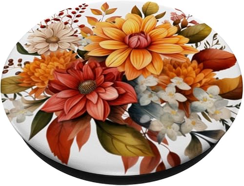 Miniatura 2 de Linda flor de otoño sublimación Clipart Hojas de otoño PopSockets intercambiables PopGrip
