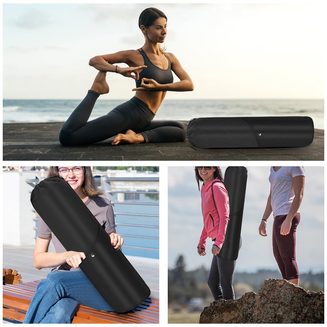AKOZLIN Borsa da yoga con tasche di stoccaggio multifunzionali, impermeabile per yoga, con cinturino regolabile e palestra, classe, viaggio