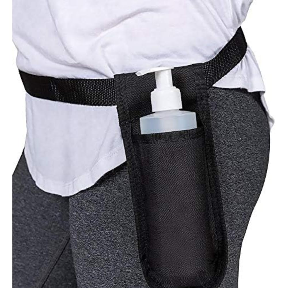 Massageflaschenhalter, einzelner Massageöl-Lotionspender, verstellbarer Hüftgurthalter, Schwarz