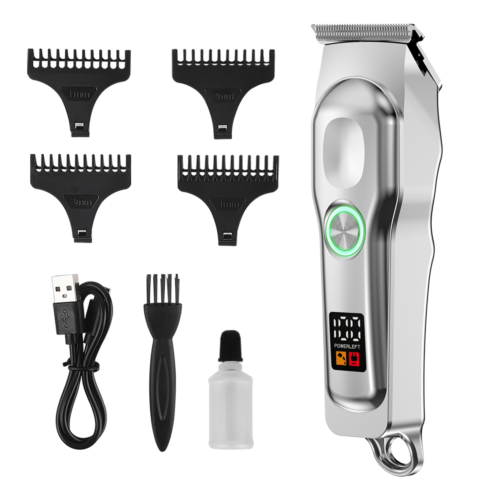 DONGYIN Mini Cordless Hair Clippers for Men, Small Size Professional Clippers and Trimmers Set, Electric Hair Trimmer for Men with Led Display.