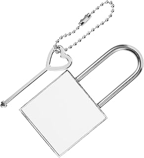 Alipis Heat Transfer Metal Padlock with Key, Small Luggage Lock for Travel, Keyed Padlock for Suitcase, Jewelry Box, and Locker Security