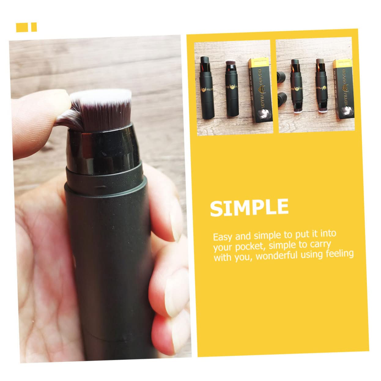 Didiseaon 4pezzi Filler Per Modellare La Barba Portatile Stick Filler Per Barba Con Design Pennello Facile Da Usare Per Risultati Naturali e Precisi