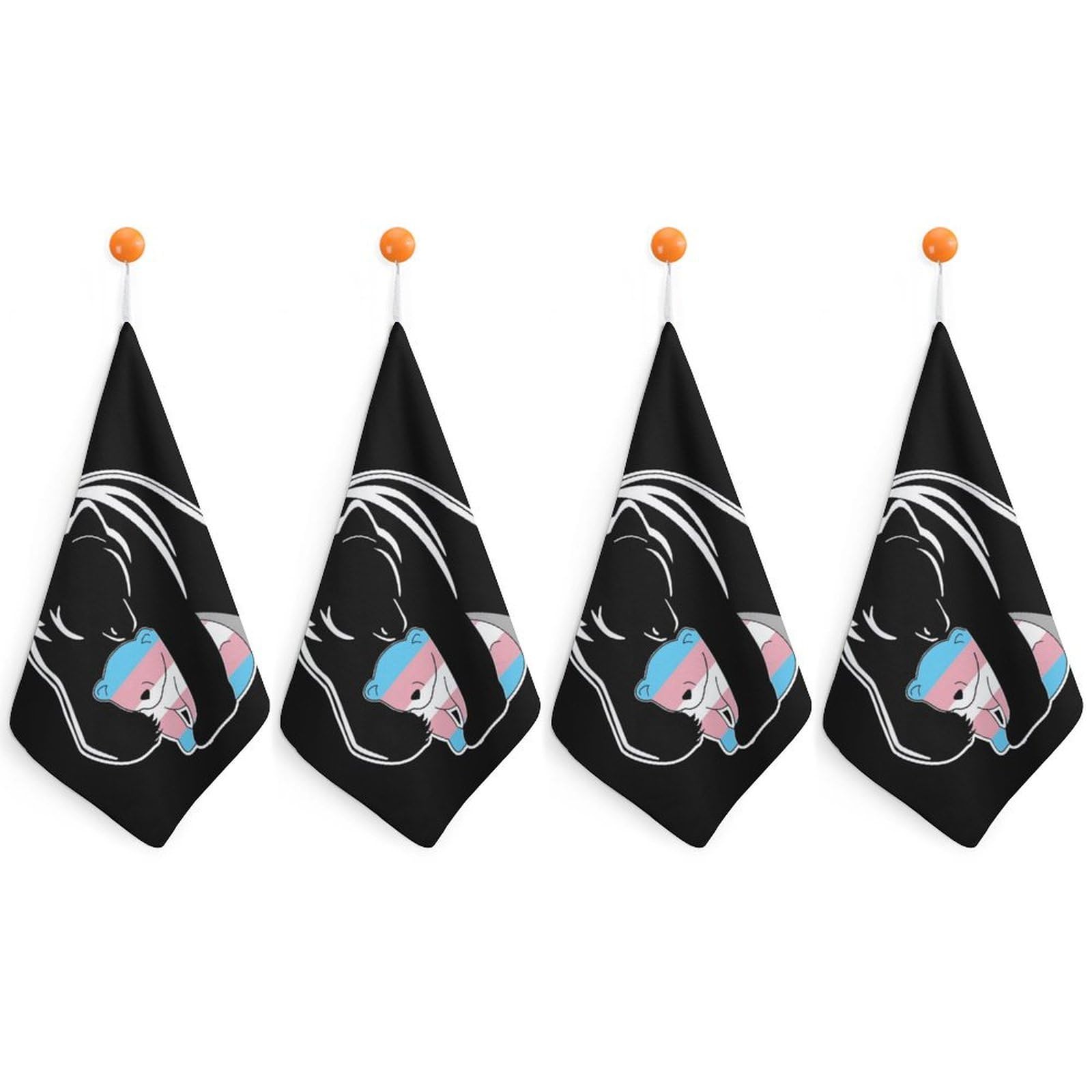 TXFBTRFSA Mamas-Bears Transgender Hand Towels with Hanging Loop Kitchen Towel Handkerchiefs Cleaning Cloths
