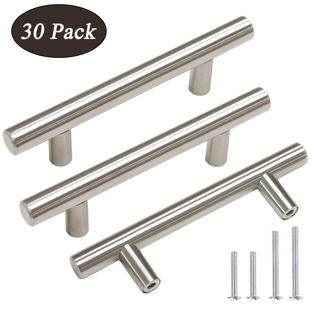 30 Pack Probrico Modern 3inch 76mm Kitchen Cabinet Handles