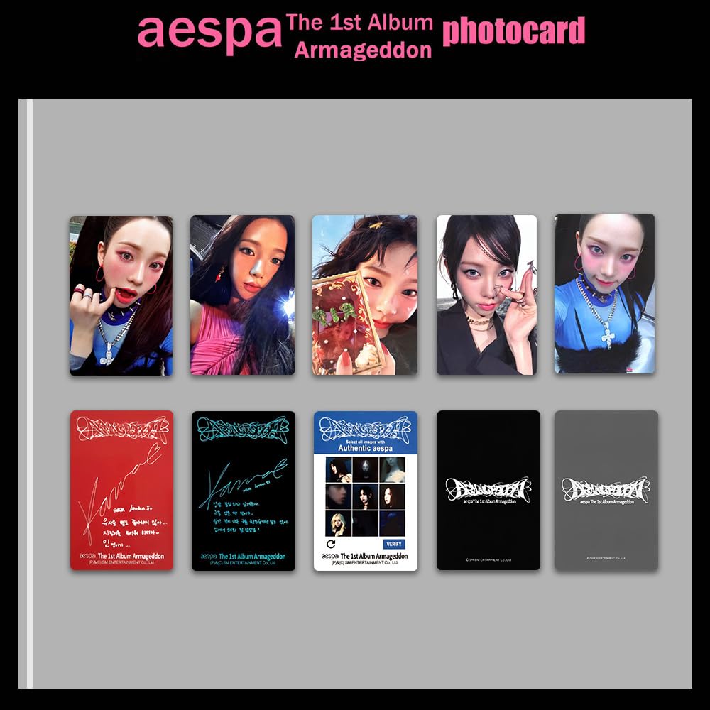 Ariesxin KPOP Album Armageddon Photocard KARINA GISELLE WINTER