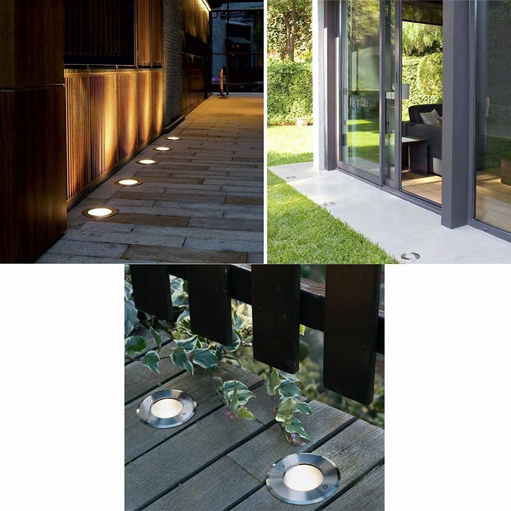 Solar Einbaustrahler, Wasserdichte LED Bodenlampe für Garten Rasen Hinterhof Treppe U-Bahnbeleuchtung