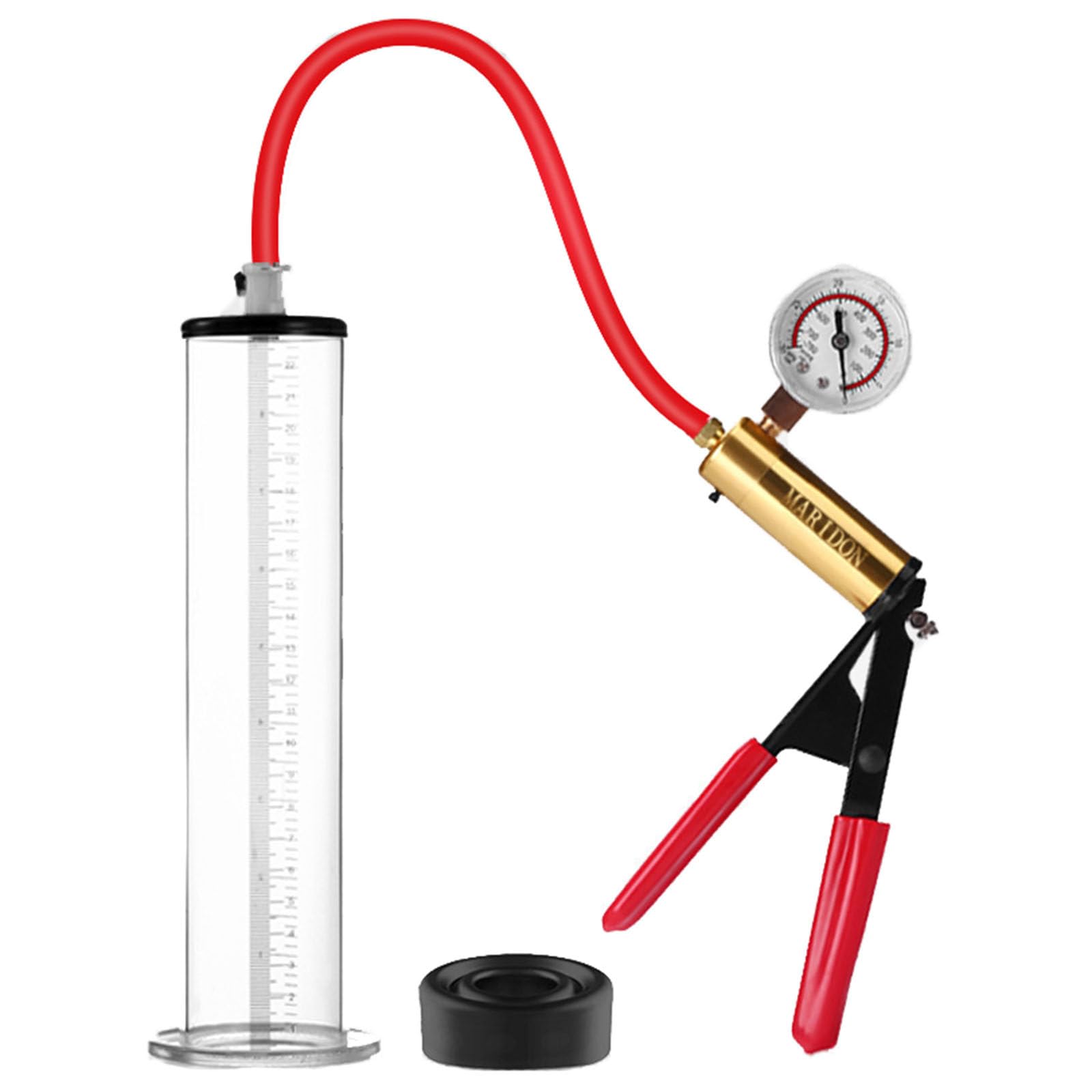 SUNMME Penispumpe, Vakuum-Penispumpe Zur Penisvergrößerung, Pumpe Mit  Scherengriff Und Manometer, Erektionsverlängerungshilfe,9 * 2.0in :  Amazon.de: Drogerie & Körperpflege