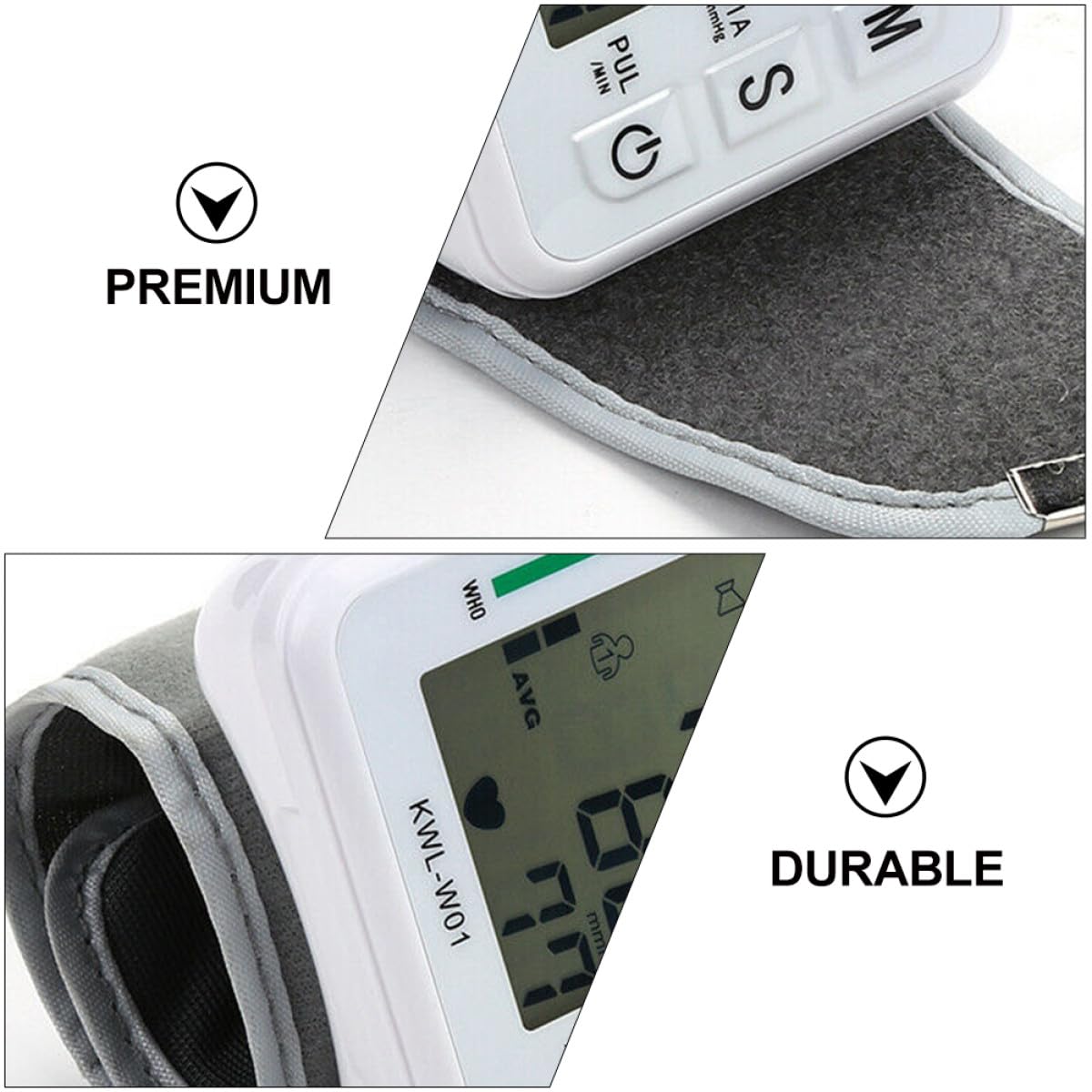 MAGICLULU Misuratore di Pressione Digitale da Polso per Casa, Ematomanometro Elettronico Display Lcd a Numeri Grandi, Compressione Automatica e Spegnimento Automatico, Adatto per Anziani,