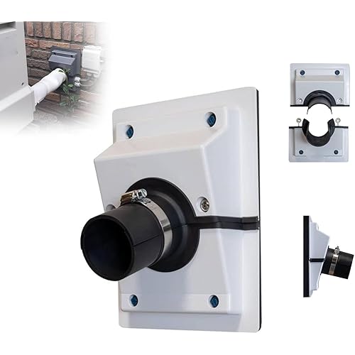 HVAC Wall Penetration & Line-Set Cover Kit, Easy Install Split Cover Wall Sleeve for AC Line Set, HVAC Wall Penetration Cover for Indoor & Outdoor Air Conditioner Systems (White, 2-3/8")