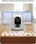 Xega 4G LTE Cellular Security Camera Indoor Wireless, 2K No WiFi Camera | for Baby/Pet/Elderly with Phone App, 355°P/60°T, 6000mAh Battery, PIR Detection, Cloud/TF, Not Waterproof, Built-in SIM Card