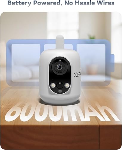 Miniatura 3 de Xega Cámara de seguridad celular 4G LTE inalámbrica para interiores, cámara 2K sin WiFi para bebémascotaancianos con aplicación de teléfono, 355
