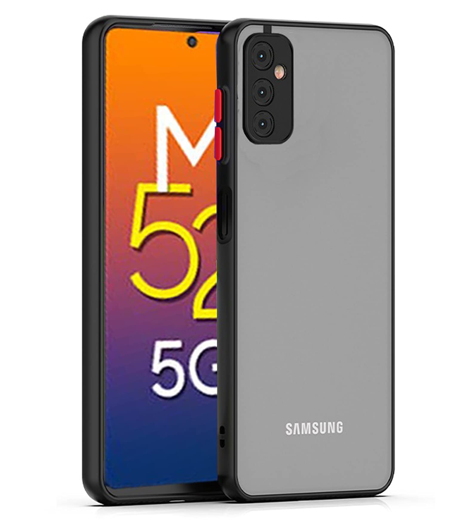 Winble Back Case Cover for Samsung Galaxy M52 5G Back Cover Slim Camera Protection Shockproof Anti-Slip Grip PC TPU Smock Back Cover for Samsung Galaxy M52 5G (Black) (B09HC6KBN4) Amazon Price History, Amazon Price Tracker