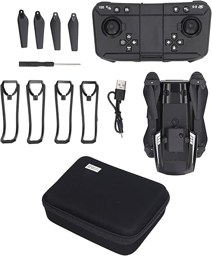 Miniatura 7 de Drone cuadricóptero RC con cámara dual 4K HD, mini helicópteros RC S162 para adultos y niños con trazado de vuelo, giro de 360, posicionamiento