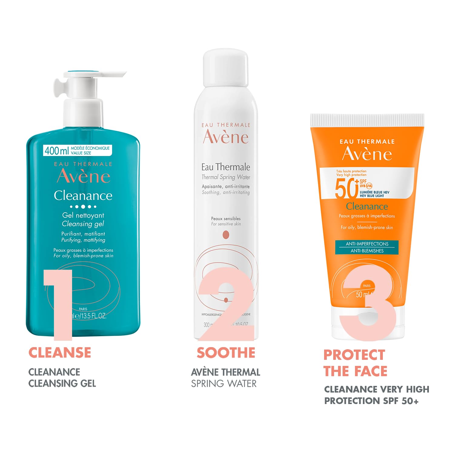 Eau Thermale Avne - Cleanance Cleansing Gel - Soap-Free Cleanser for Face and Body - For Blemish-Prone Skin - 13.5 fl.oz.