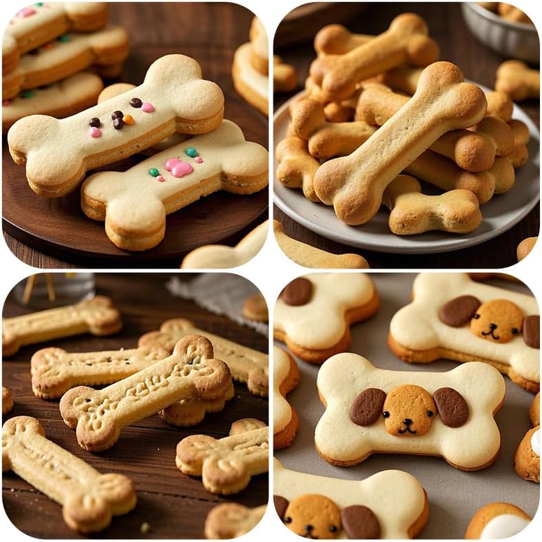 Dog Bone Cookie Cutters Set of 3, Bone Shapes Cookie Cutter, Biscuit Dog Treat Cookie Cutter Set for Homemade (Blue Is Visible & Friendly For Your Pup/Doggy) - Image 8