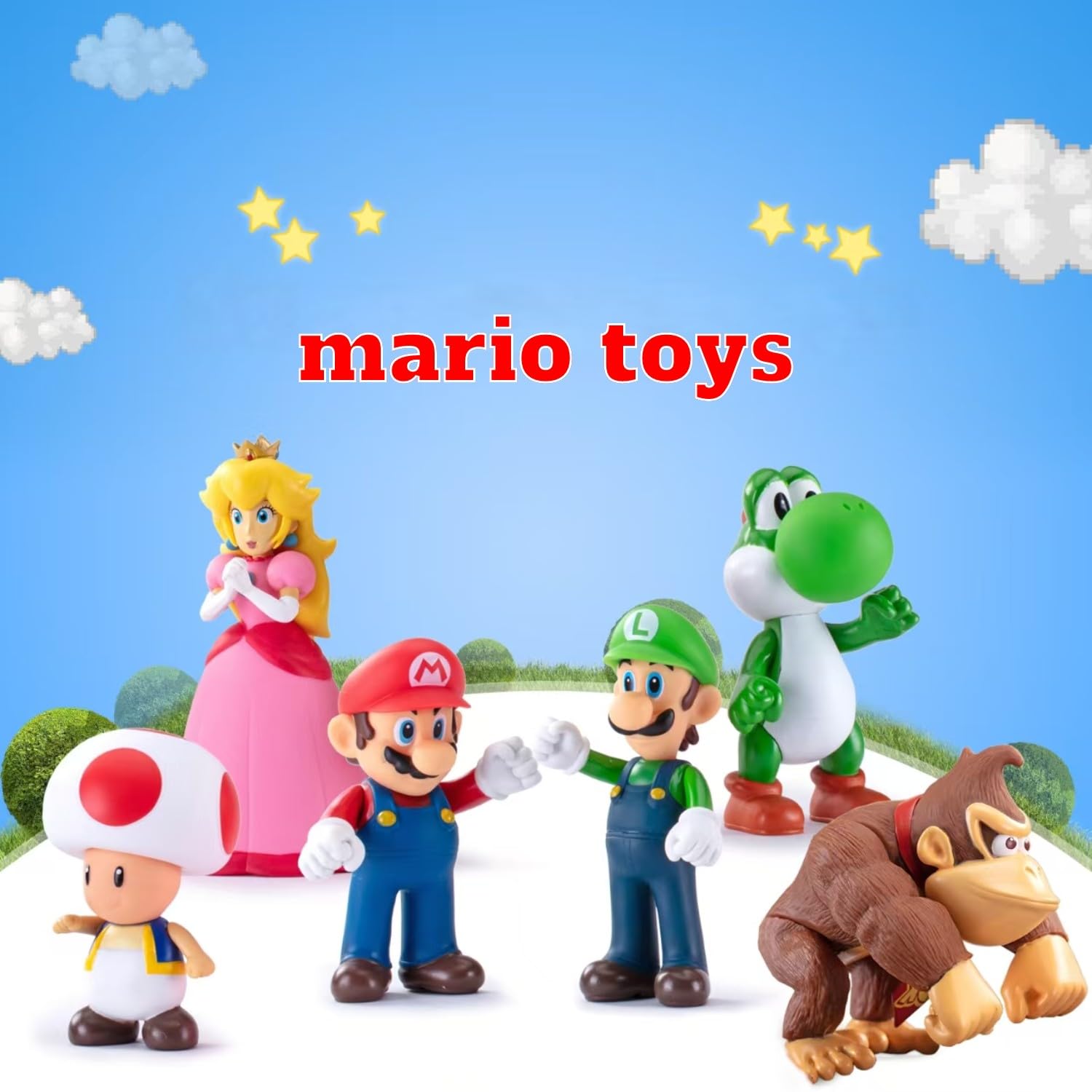 Amazon.co.jp: マリオフィギュア 6個パック マリオブラザーズ おもちゃ