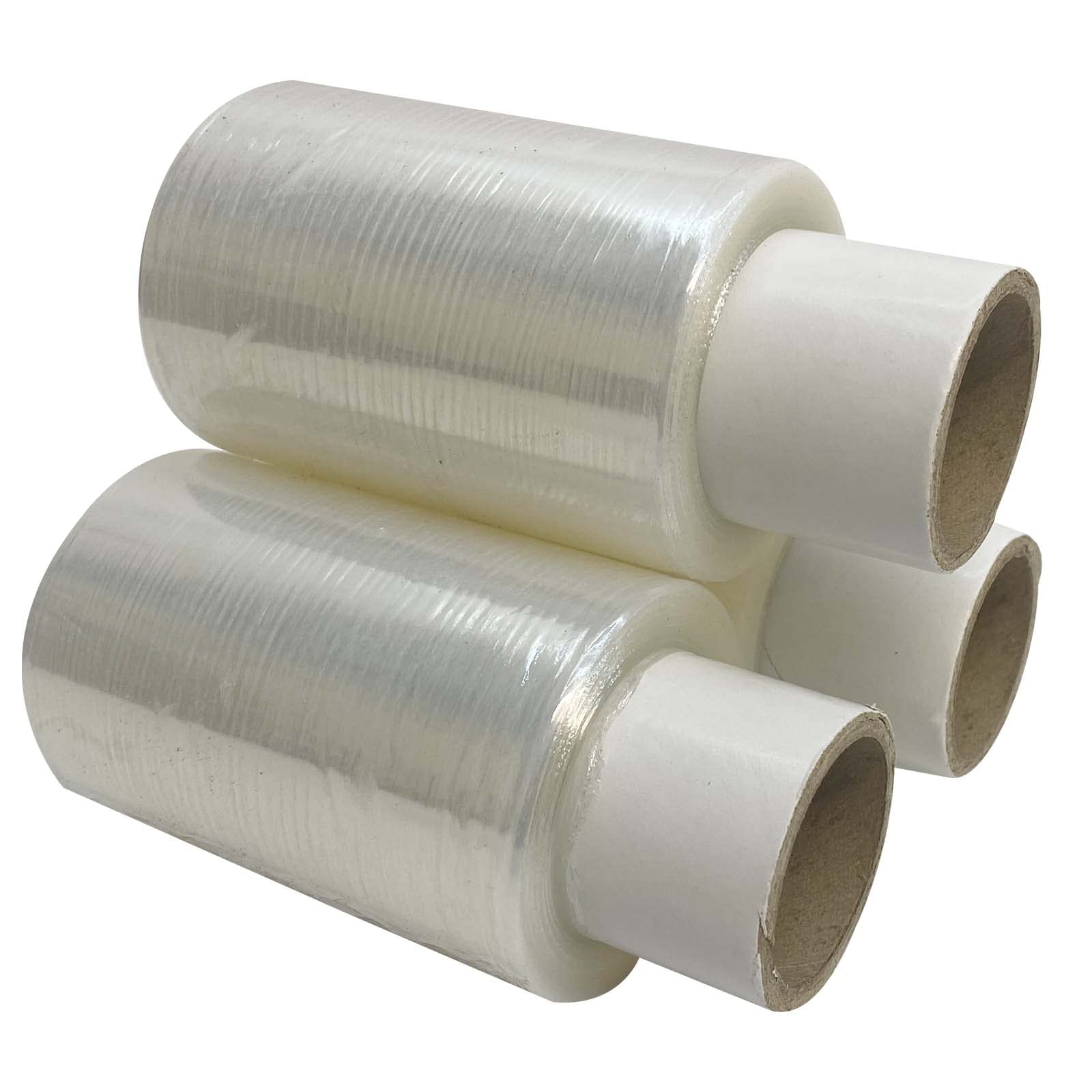 Mini Rolls of Clear Handy Mini Pallet Stretch Shrink Wrap Cling Film Refill Rolls 100mm x 150M (3)