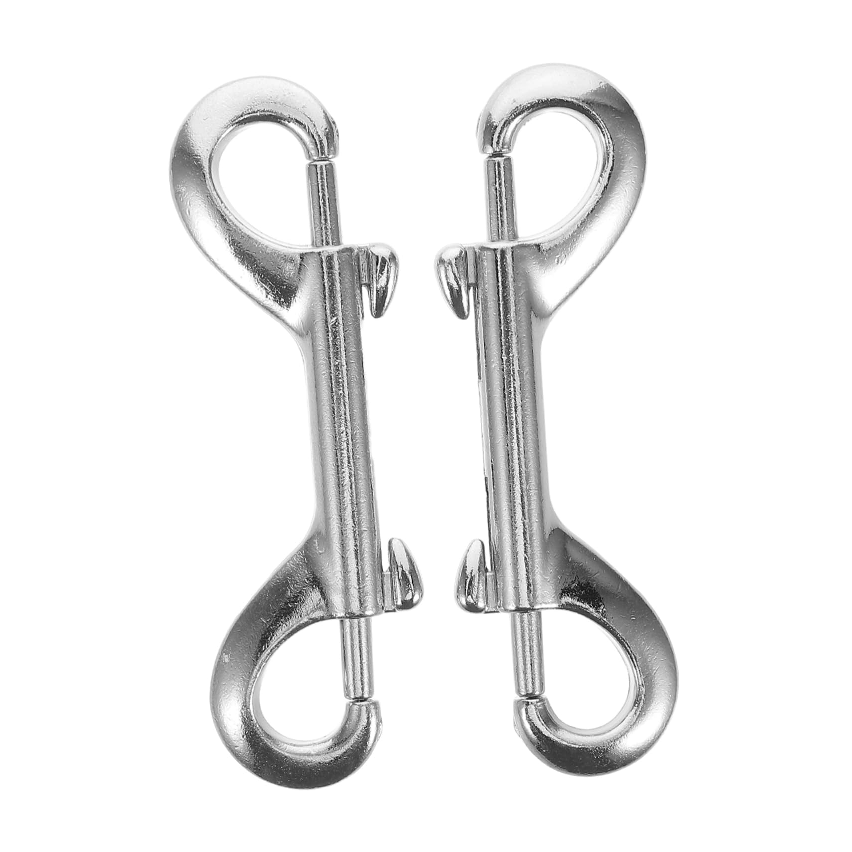 FUNOMOCYA 2pcs Quick Release Double Hook Zinc Alloy Metal Snap Buckle for Pet Carrier Fasteners Leash Clip Replacement Collar Buckle for Outdoor Indoor Use