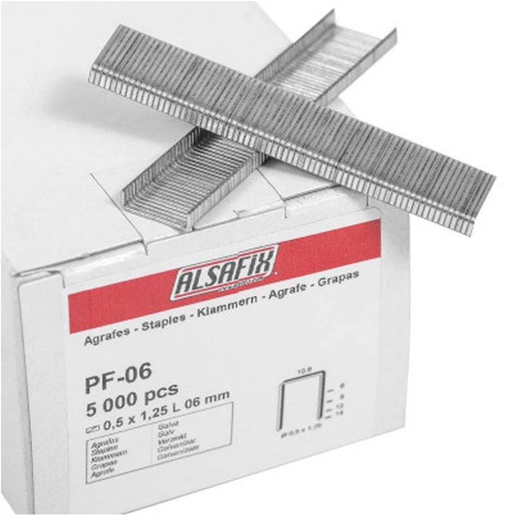 5.000 Grapas E-25 – Galvanizadas resinadas – Claras – 5,66 x 25 x 1,2 mm – D-Work