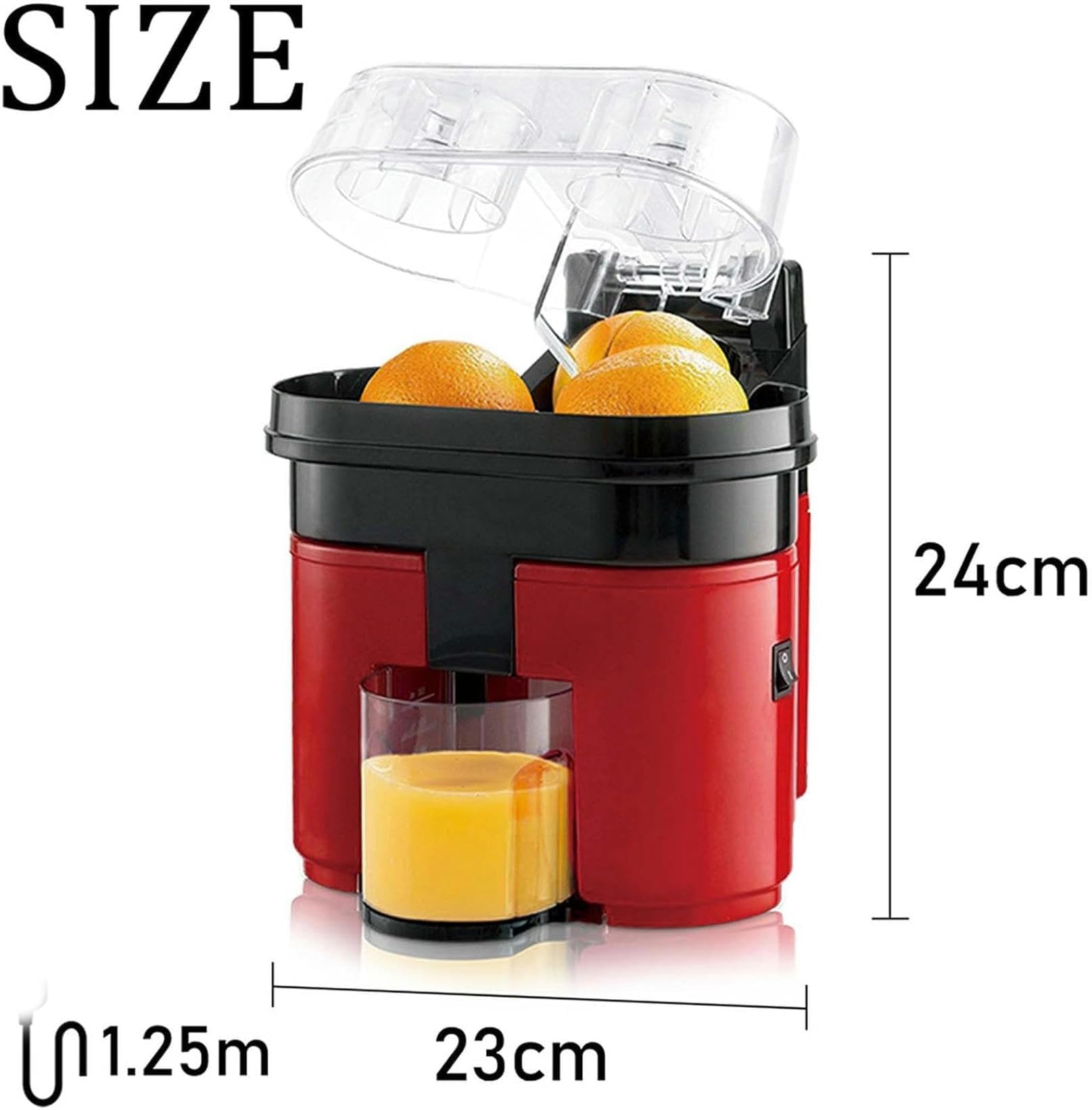 Exprimidor eléctrico dual de cítricos, exprimidor profesional de naranja y limón de 180 W con válvula antigoteo, extractor de zumo para cortar y exprimir para pomelo, rápido y eficiente