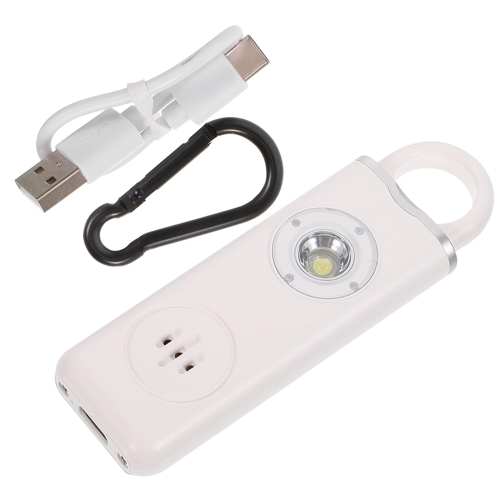 porte-clés d'autodéfense alarme accessoires mignon étiqueter porte-clés de sécurité pour femme self défense Plastique blanche