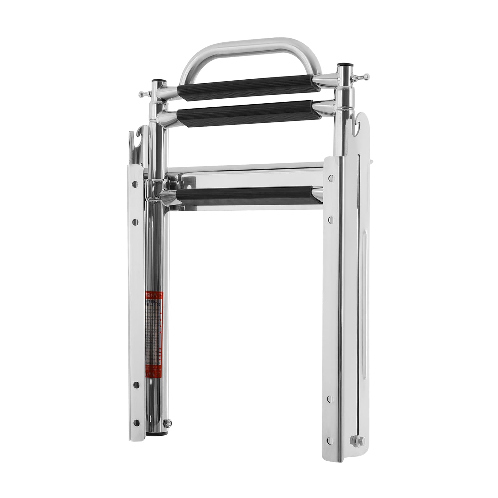 Scaletta pieghevole in acciaio inox, 3 gradini, scaletta da bagno, pieghevole, con pedali stabili, 300 kg, per motoscafo, yacht, barche da tempo