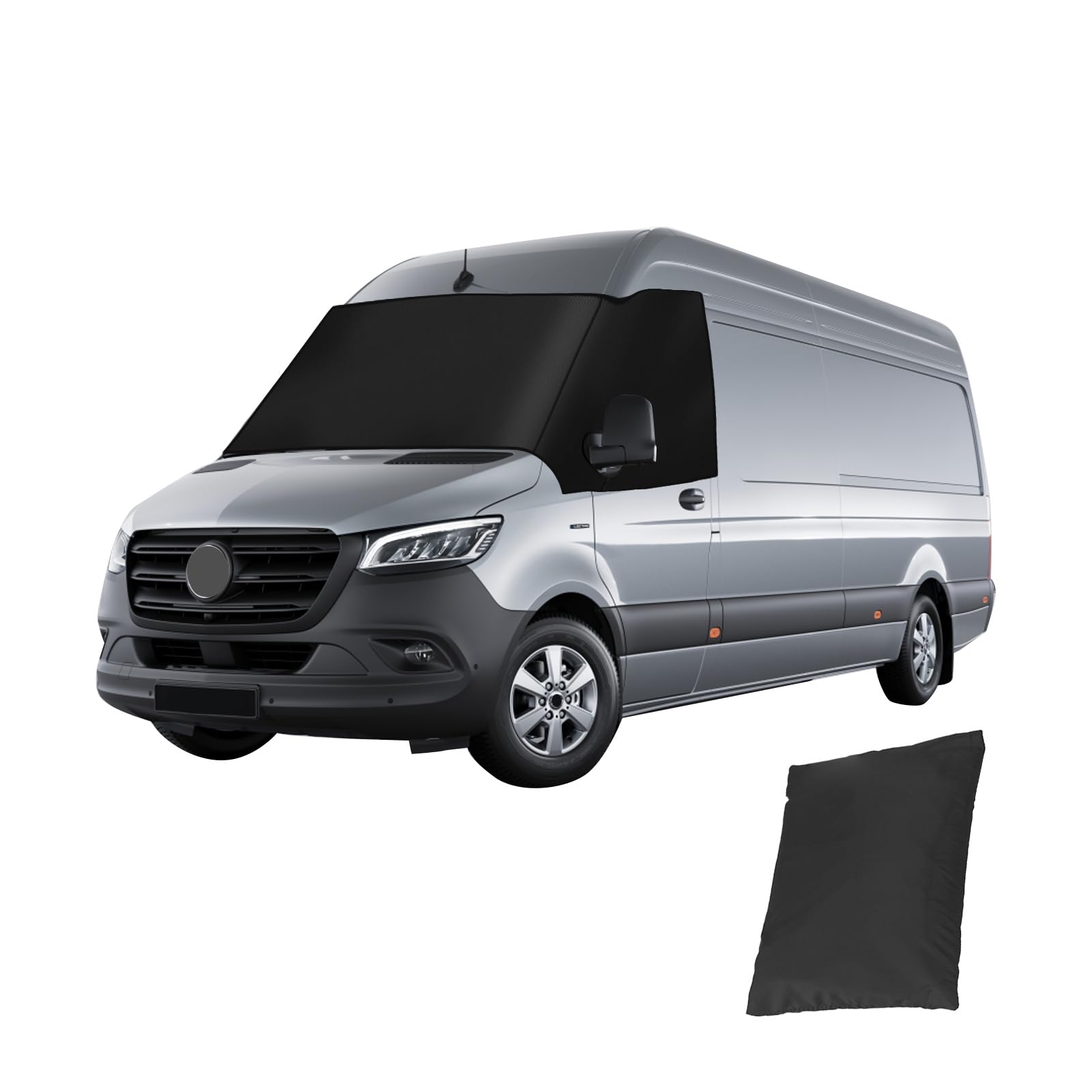 osłona na przednią szybę dla Mercedes Sprinter 2019–2024, 600D zaciemnienie, wodoodporna, osłona przedniej szyby, ochrona przed słońcem, osłona na wiatrochron