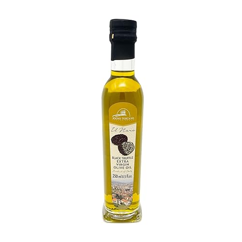 Sogno Toscano Aceite de trufa negra, aceite de oliva virgen extra con infusión de trufa negra, aderezo gourmet, condimento, adobo o llovizna, sin