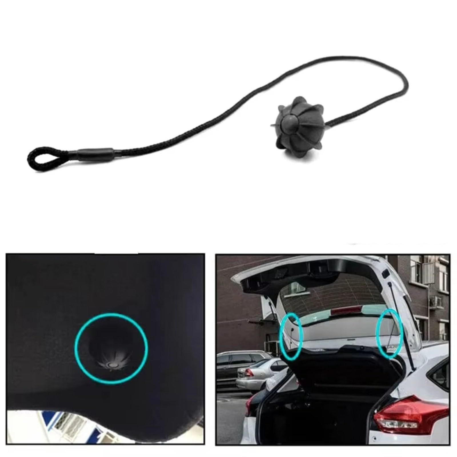 EstanteríA Paquete Cuerda Cordón Universal Para Maletero De Coche 45 Cm 2 Unidades Color Negro