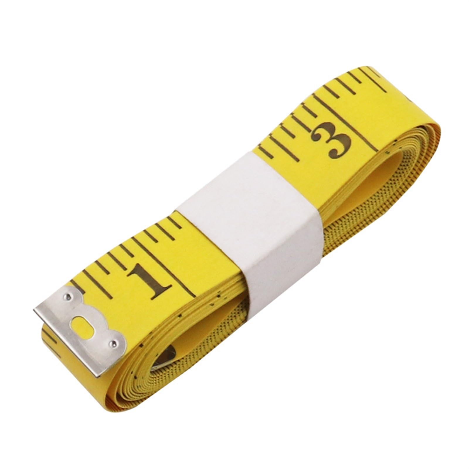 Cinta métrica de fibra vidrio PVC | Cinta métrica for coser amarilla de 300 cm x 2 cm x 0,3,0 mm