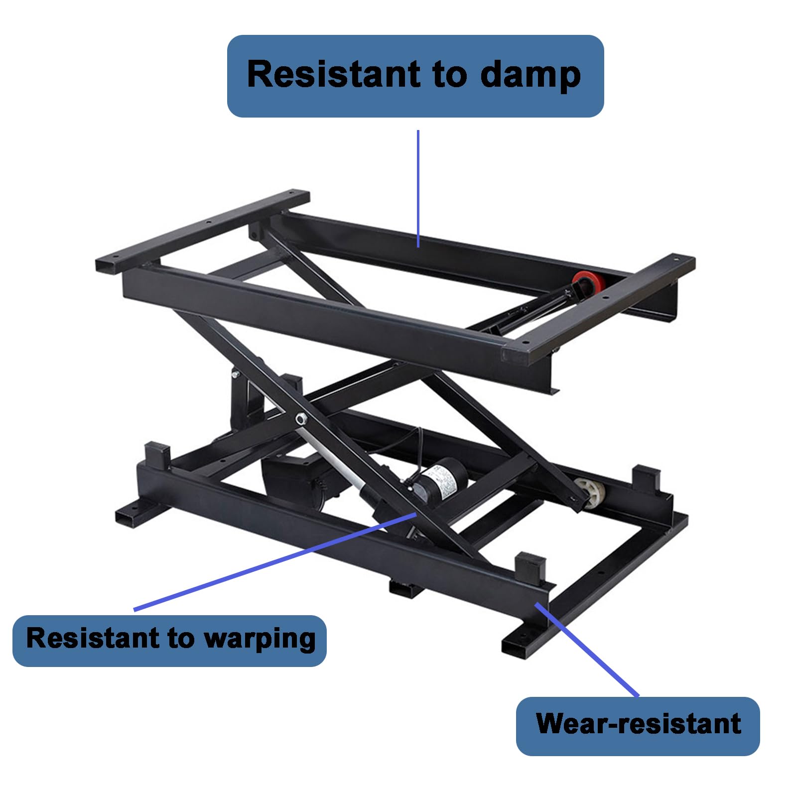 Plataforma Elevadora De Tijera Capacidad De 60kg︱Elevador De Tijera De Plataformade Plegable Ajustable En Altura 18-68cm︱Mesa Elevadora Estacionaria con Mando a Distancia Wired