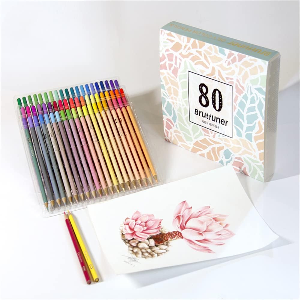 80 Colored Pencils, Bright Colors Non-toxic Colour Pencil Set, Professional Soft Core Oil Sketching Pencils, Drawing School Supplies for Art, Sketching, Painting
