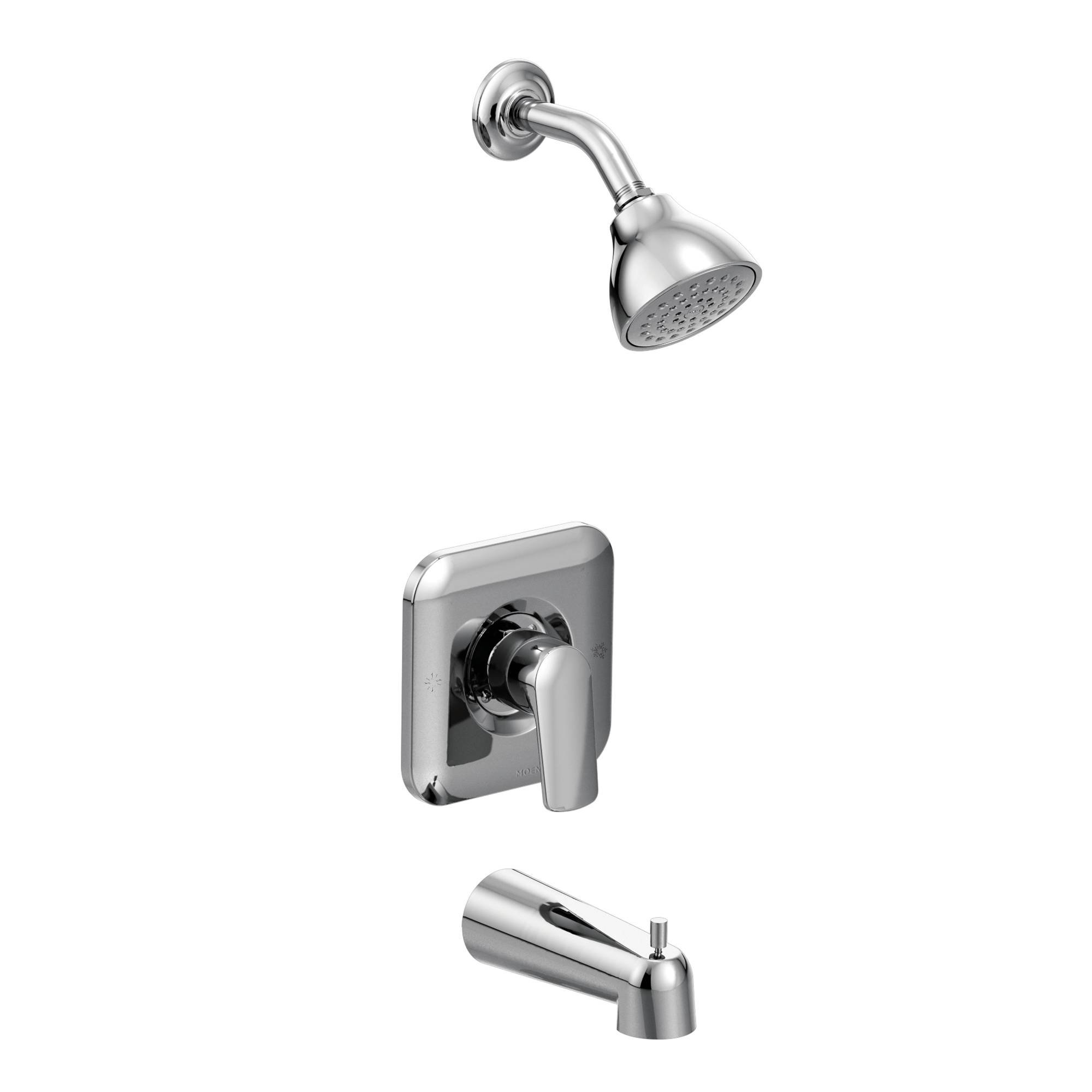 Moen T2813 Rizon Posi-Temp Tub/Shower Trim, Valve Required, 2.5 GPM Flow Rate, Chrome