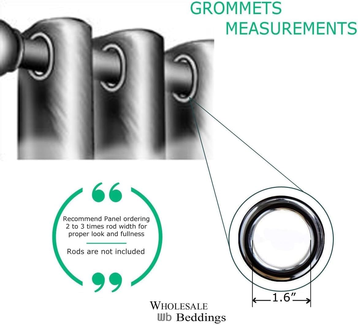 Royal Tradition AVA 2 Grommet Blackout Curtains-108 W x 84" L- Gray - Noise-Reducing, Energy-Saving Window Panels with Triple Weave Technology & Grommet Top- 100% Polyester