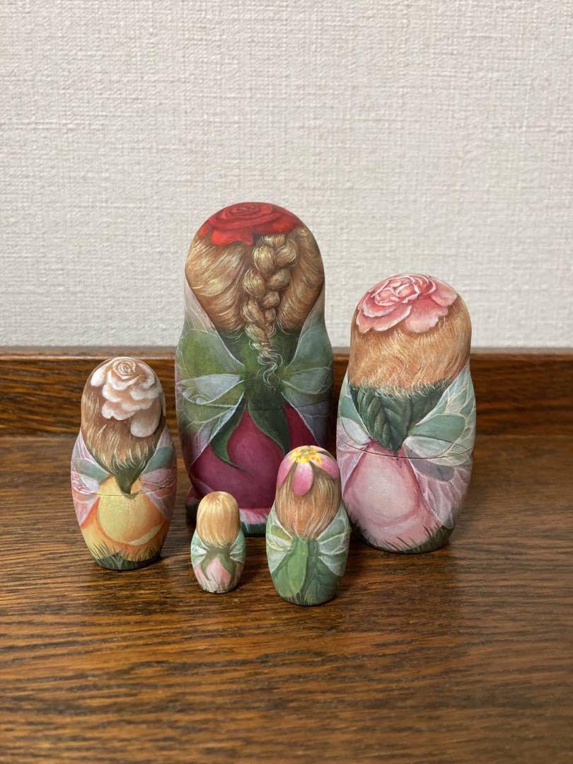 Amazon | ロシア雑貨の妖精マトリョーシカ(5P)H10cm バルスコワ作 リダ
