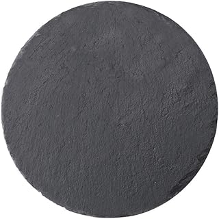 Round Slate Cheese Board Black Platter Tray Cutting Board 8 * 8IN