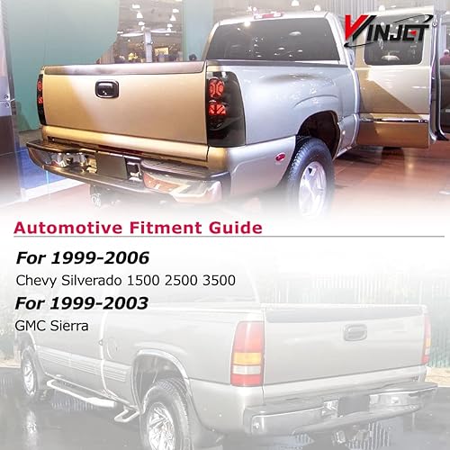 Miniatura 5 de Winjet Luces traseras LED aptas para Chevrolet Silverado 1999-2006 y 1999-2003 GMC Sierra montaje de luz trasera con luz LED intermitente/luz de