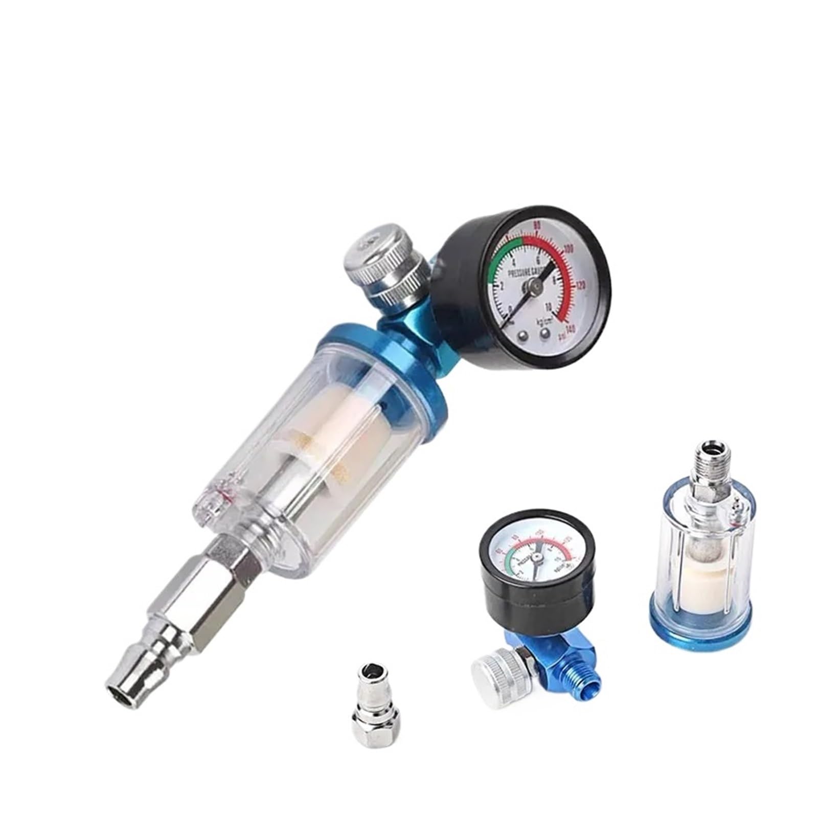 PHNOITPQ Compressor Paint spray gun Tools Pressure parts 1/4 inch oil water separator Air filter Moisture trap belt(1 Pcs,AF+PF+RG)