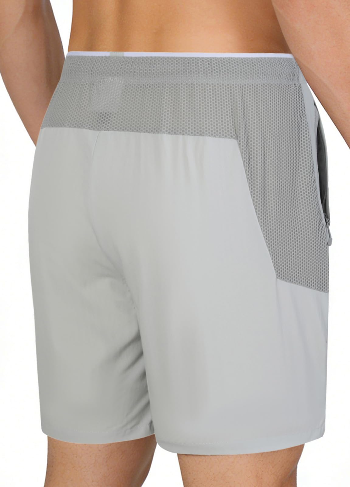 Men's Breathable Quick Dry Tennis Shorts with Zipper Pockets
