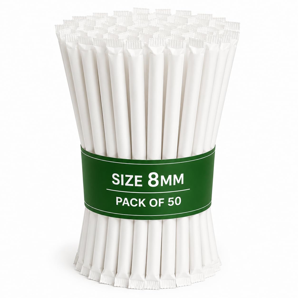 Ambassador || 8mm Straw Individually Paper Wrapped and 100% Biodegradable (Pack of 50)-image-3