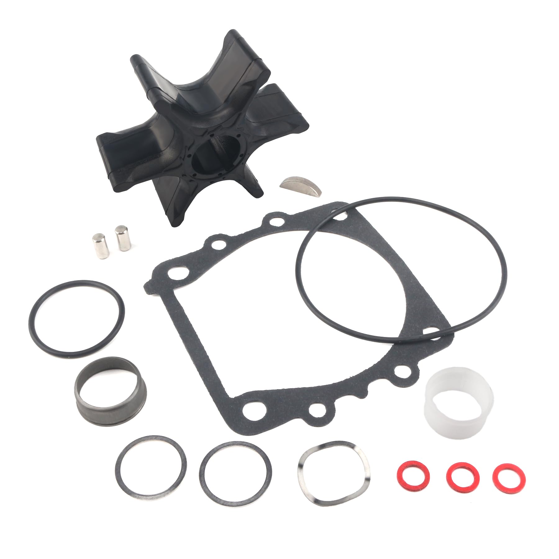 QuickMarine 6E5-44352 Marine Water Pump Impeller Service Kit fits Yamaha 2/4 Stroke 150-300 HP Boat Outboard Motor Replacement 6E5-44352-00 6E5-44352-